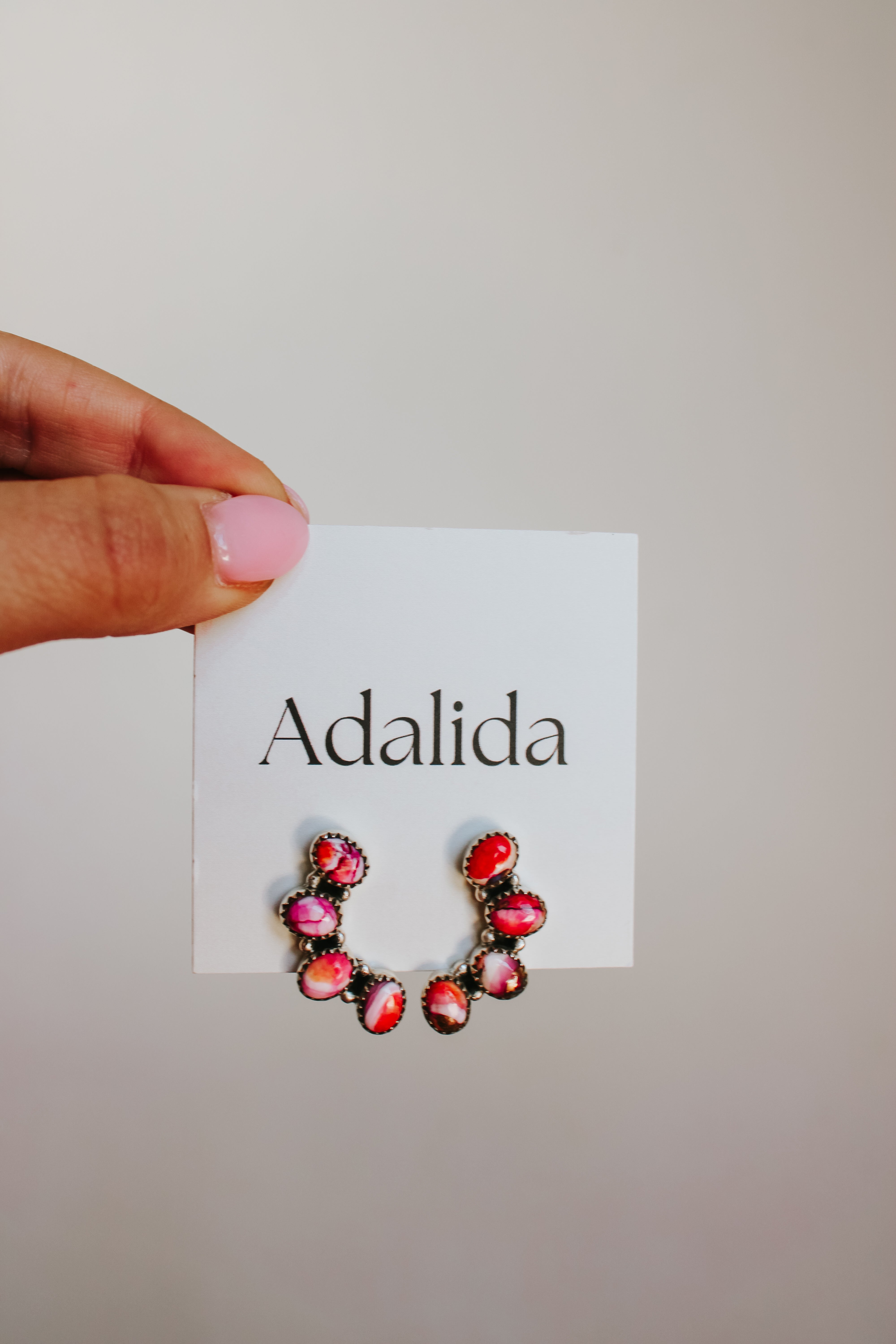 The Pink Dahlia Crawler Earrings